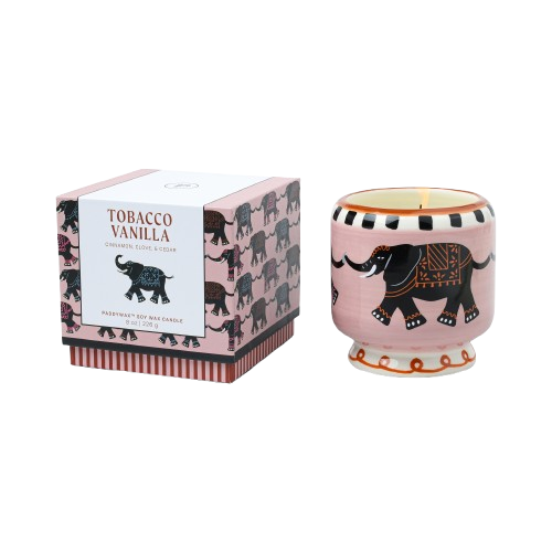 Paddywax A Dopo Luxury Artisan El Boyaması 226g Mum  - Elephant- Tobacco Vanilla
