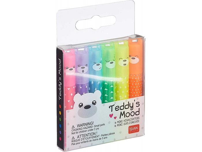 Legami Milano Mini Ayıcık Fosforlu Kalem 6'lı Set