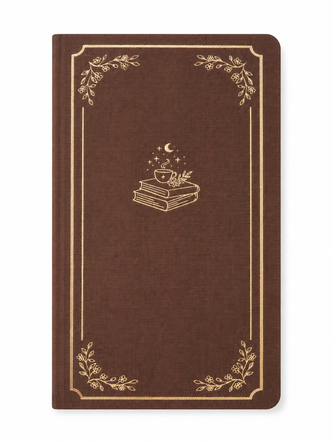 Nova Crafts Keten Yaldız Kapak Noktalı Defter 10x20.5 cm. 90 gr. Ivory 224 sy. Yaldız Kenar, Brown