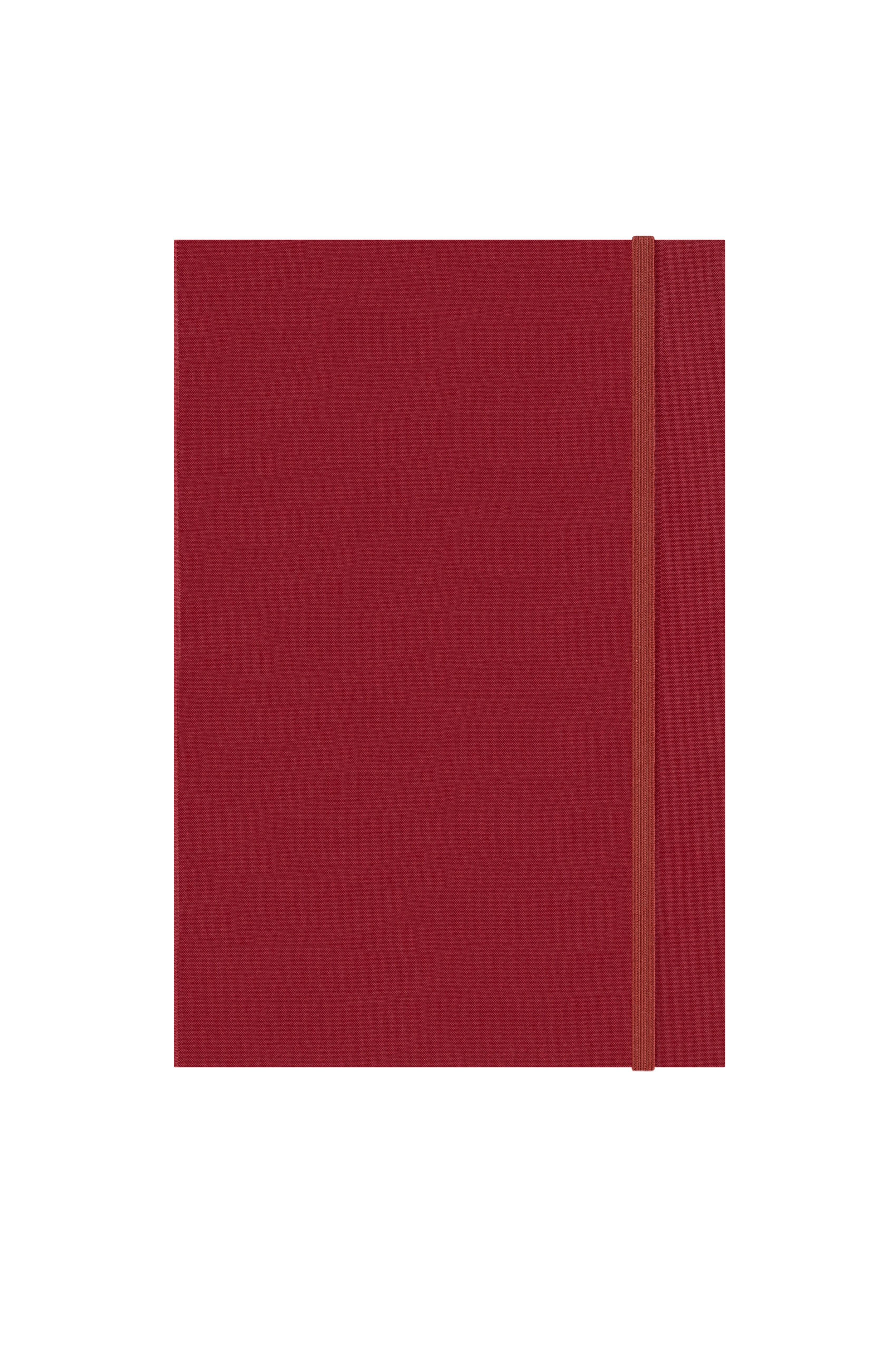 Laton Kokea A5 Keten Kumaş Sert Kapaklı Defter Maroon