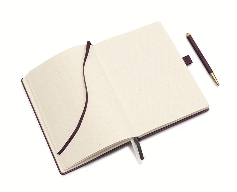Leuchtturm 1917 Bullet Journal , Orta Boy (A5), Sert Kapak, 206 Numaralı Sayfa Noktalı Defter Purple26  400425