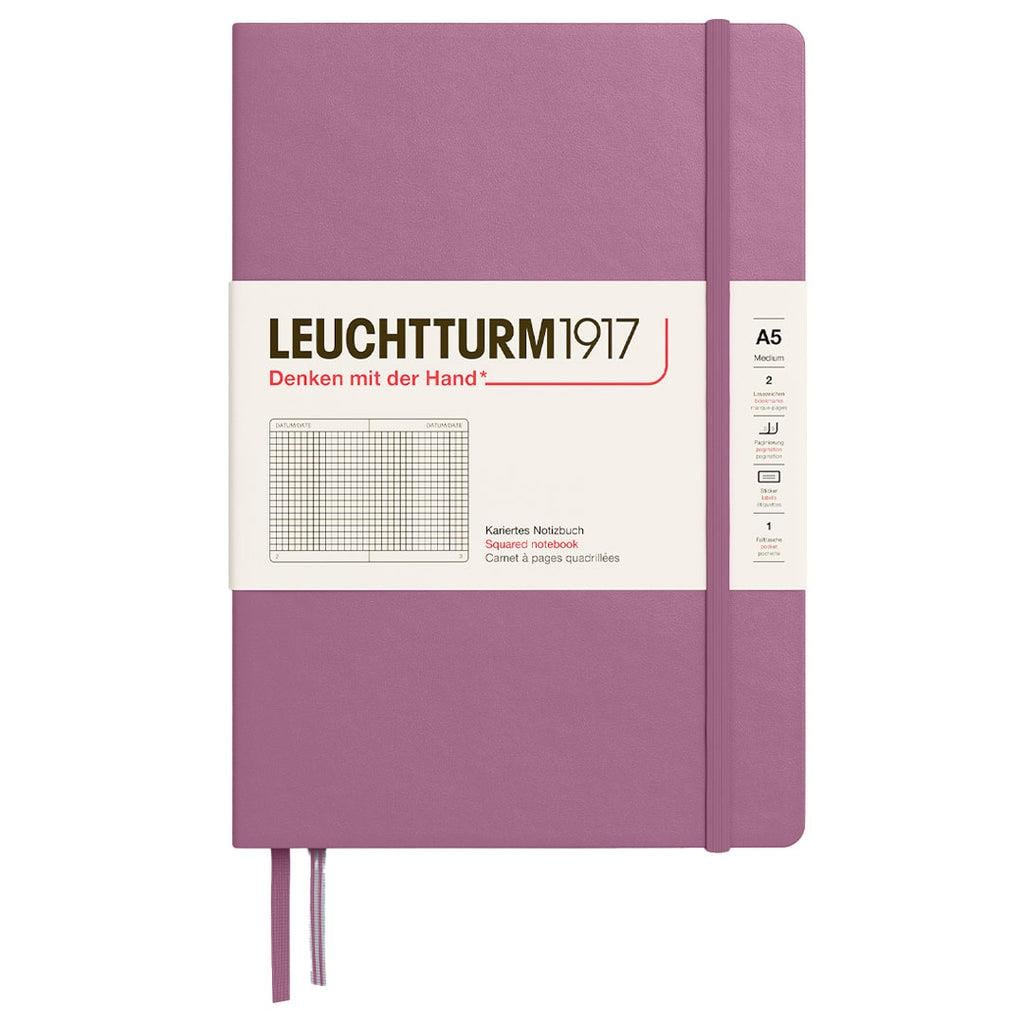 Leuchtturm1917 2025 Colors Orta Boy (A5), Sert Kapak, 251 Sayfa, Kareli Defter Dusty Rose 372187