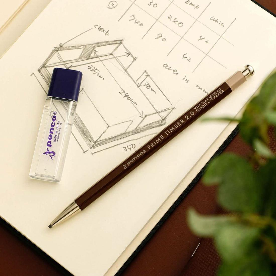 Penco Prime Timber 2.0 mm Pencil & Sharpener Set Mekanik Uçlu Kalem ve Kalemtraş Seti