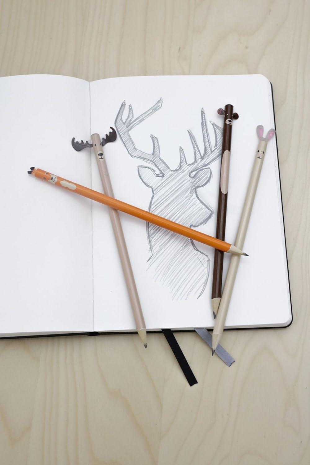 Kikkerland Wooden Ahşap Orman Kalem Seti
