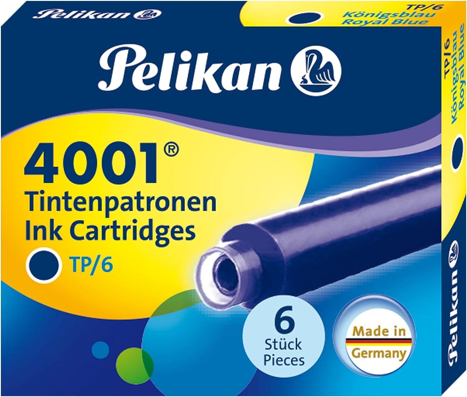 Pelikan 4001 Kısa Dolma Kalem Kartuşu Siyah-Mavi
