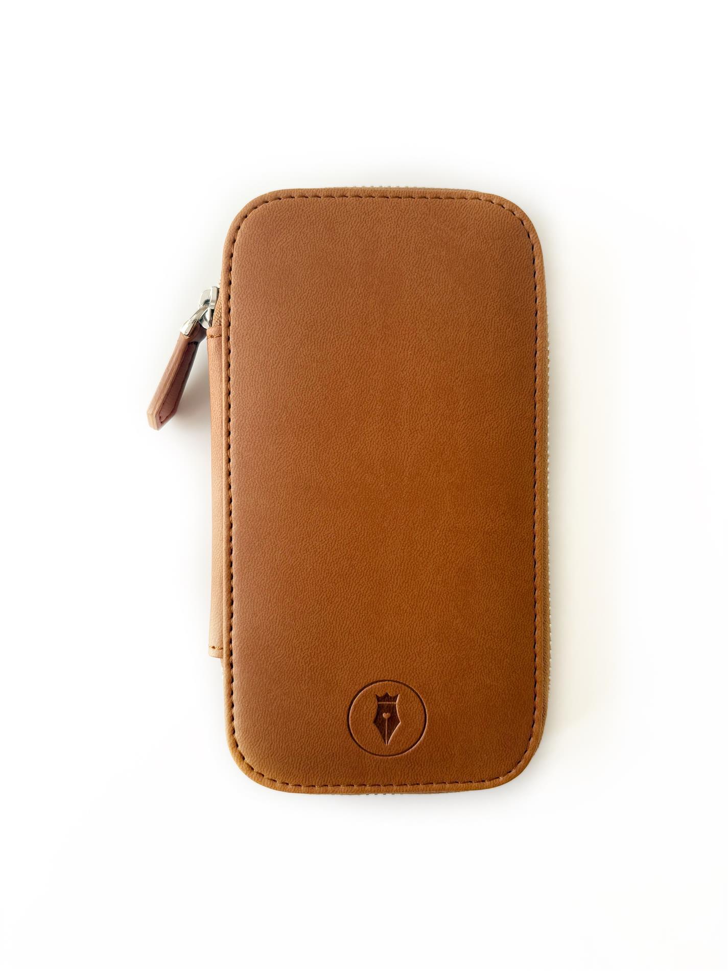 Eng Leather Vegan Apple Skin 3'lü Kalem Sahra Dark