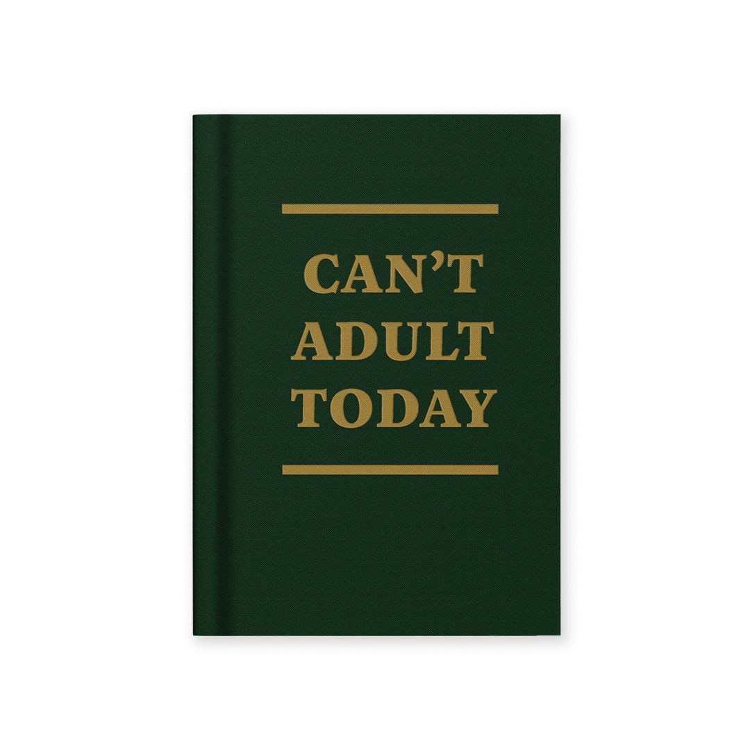 Ohh Deer Tasarımı A7 112 Sayfa Kumaş Sert Kapak Çizgili Defter Can't Adult Today 13272