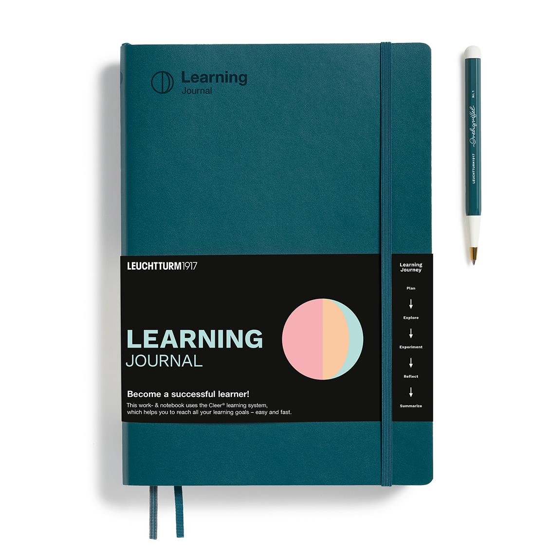 Leuchttrum 1917 Learning Journal Composition (B5), Flexcover, Pacific Green 367501