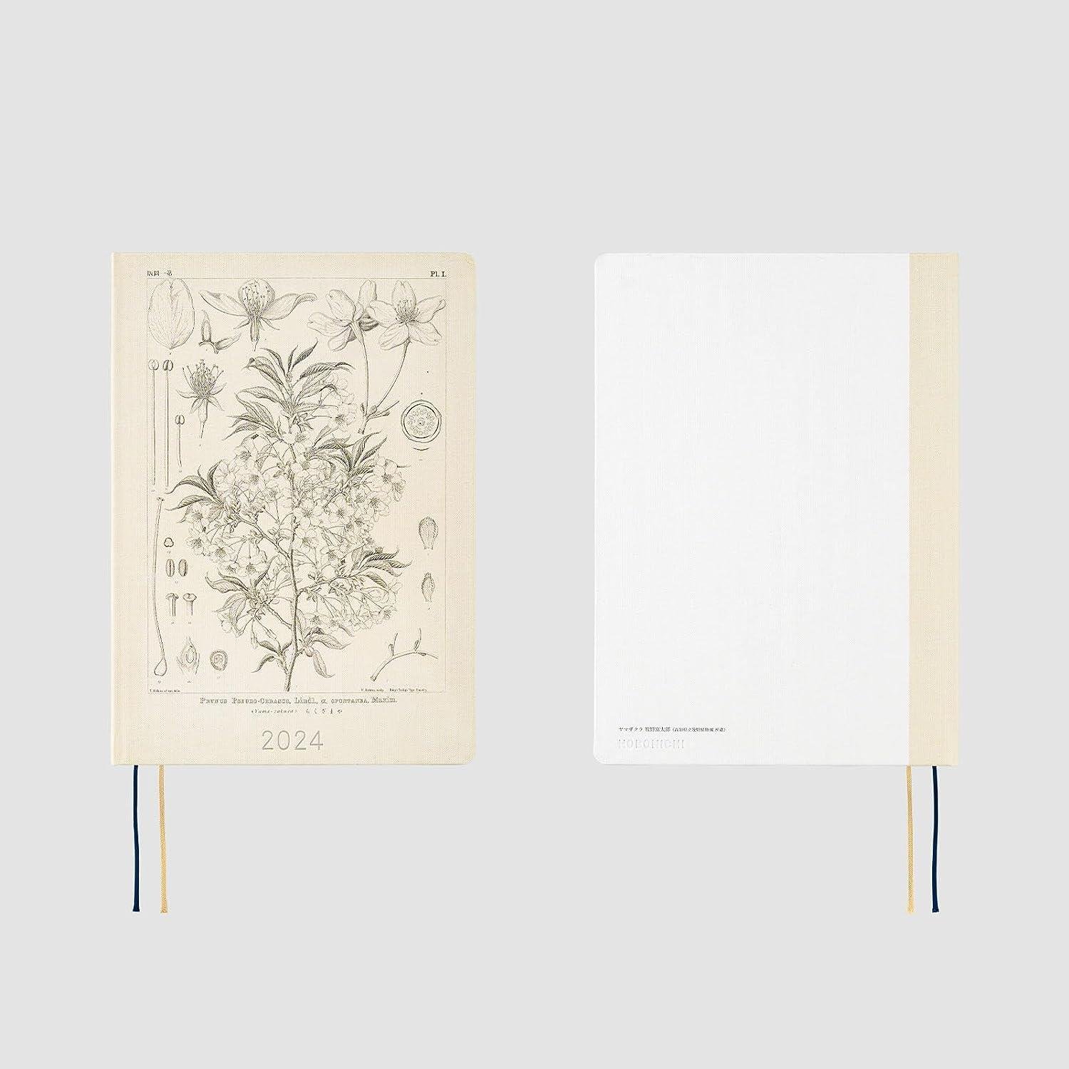 Hobonichi Techo 2024 Tomitaro Makino: Yamazakura HON / A5 Size / Daily / Jan start / Mon start - Japanese Edition