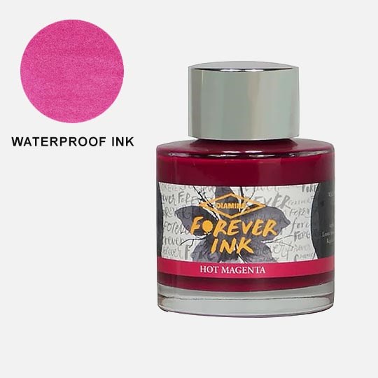Diamine Forever Permanent & Waterproof Pigment Şişe Mürekkep 50ml Hot Magenta