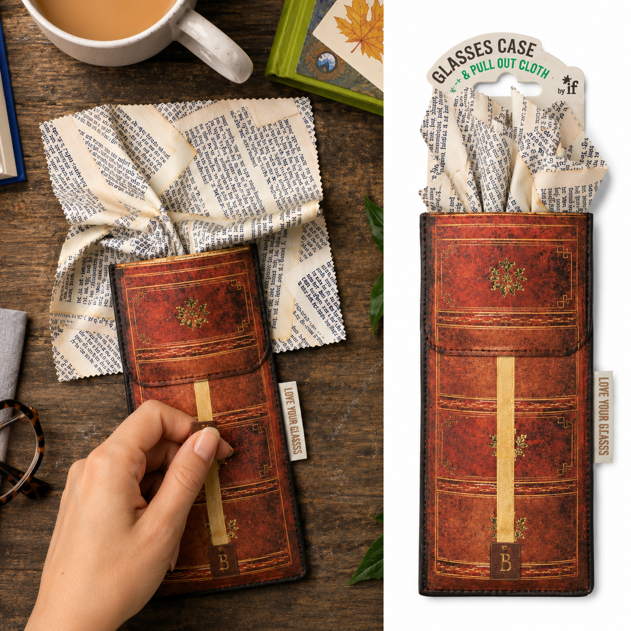 IF Love Your Lenses Mikrofiber Gözlük Kılıfı ve Temizleme Bezi Booky 49802