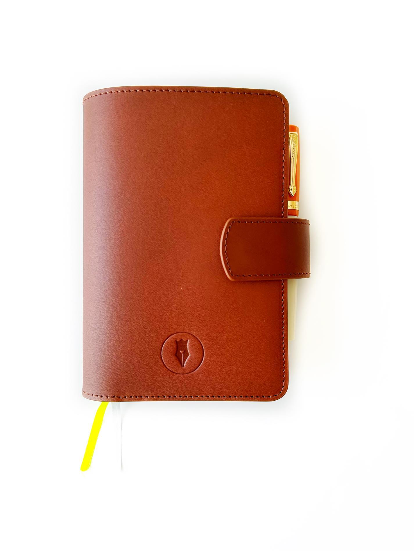 Eng Leather English Tan A6 Ebatlı Deri Defter Kılıfı ve Organizer