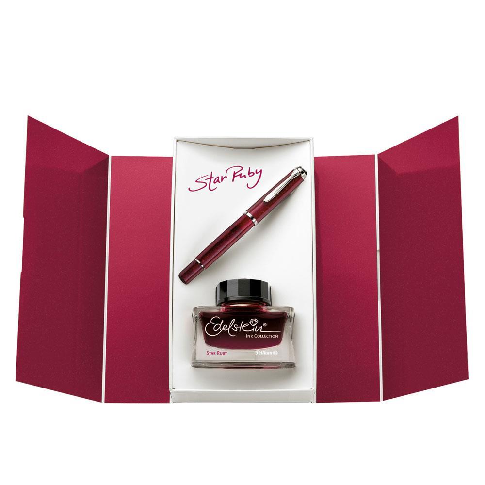Pelikan M205 Dolma Kalem Mürekkep Set M Star Ruby 