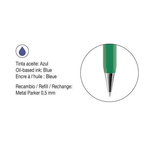 Miquelrius Metal Verde Malva Green Özel Kutusunda  0.7 mm Tükenmez Kalem