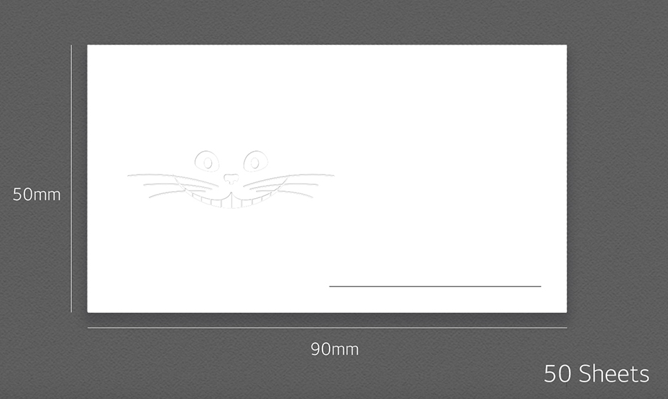 Wearingeul Smile Cat Ink Swatch Card - Mürekkep Deneme Kağıtları 50'li Paket