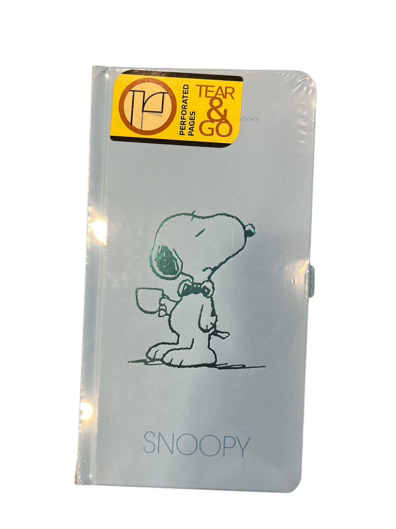 Gıpta Sert Kapaklı 9x17 cm 80 Sayfa Çizgisiz Defter Snoopy Yeşil
