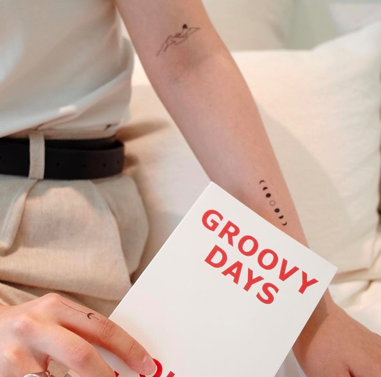 Piece of Delight Temporary Tattoo Stickers Geçici Peaceful Line