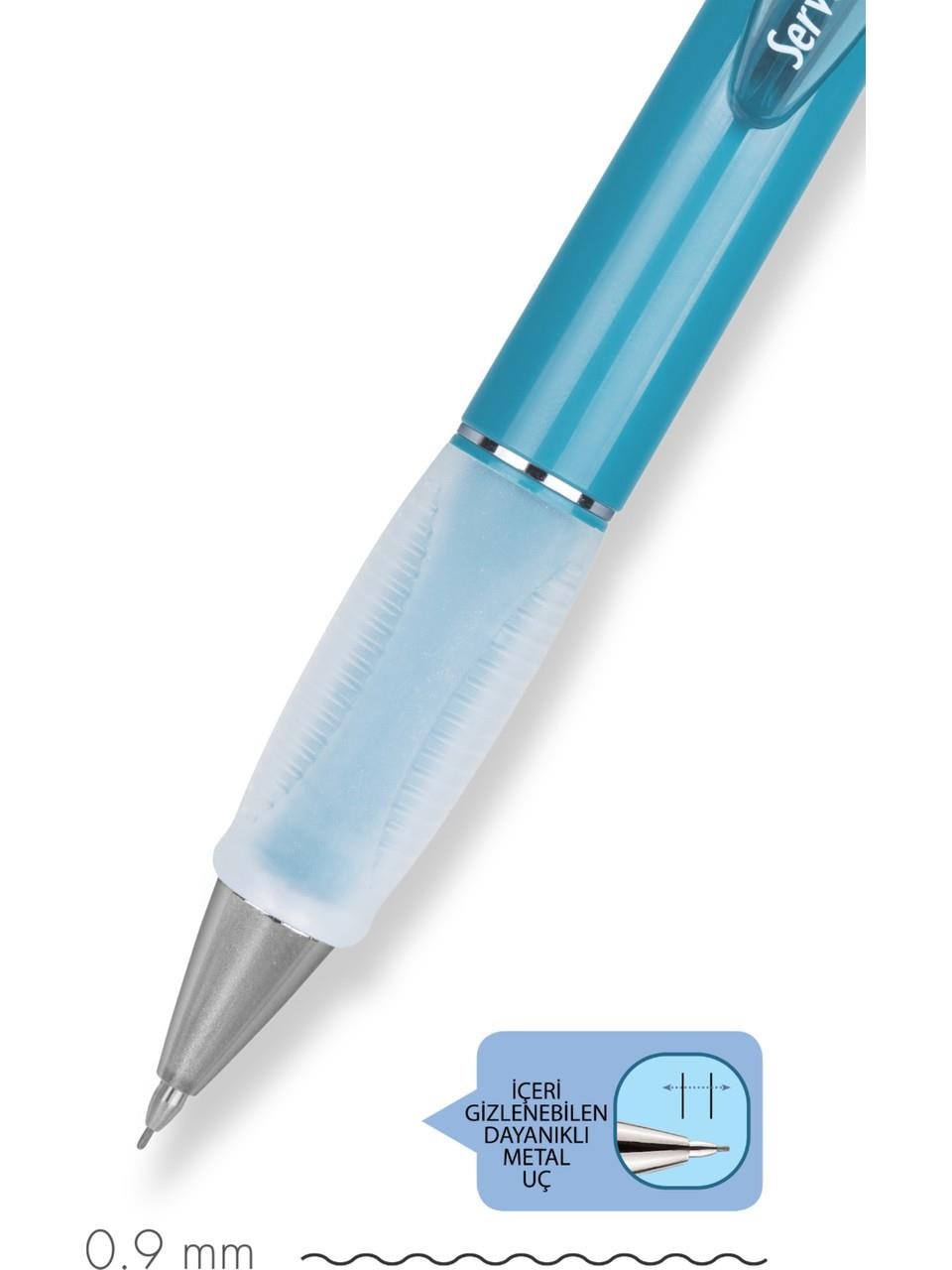 Serve Deep Earth Tones Mekanik Kurşun Kalem 0.9 mm Mavi - Ocean Blue