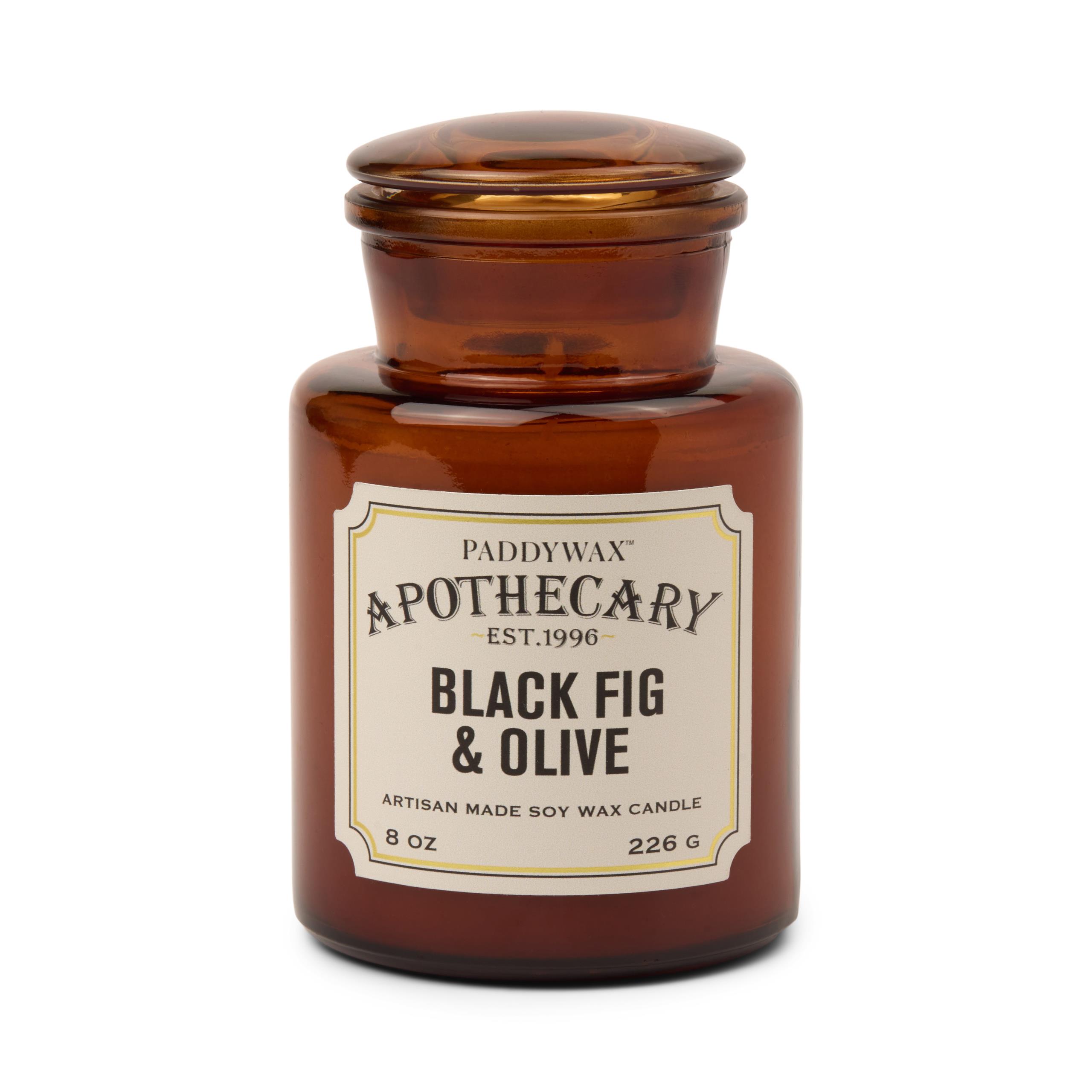Paddywax Apothecary Glass Jar Candle - Black Fig & Olive  226 gr. Mum