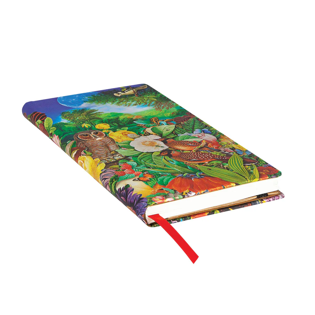 Paperblanks Moon Garden Slim Çizgili Defter