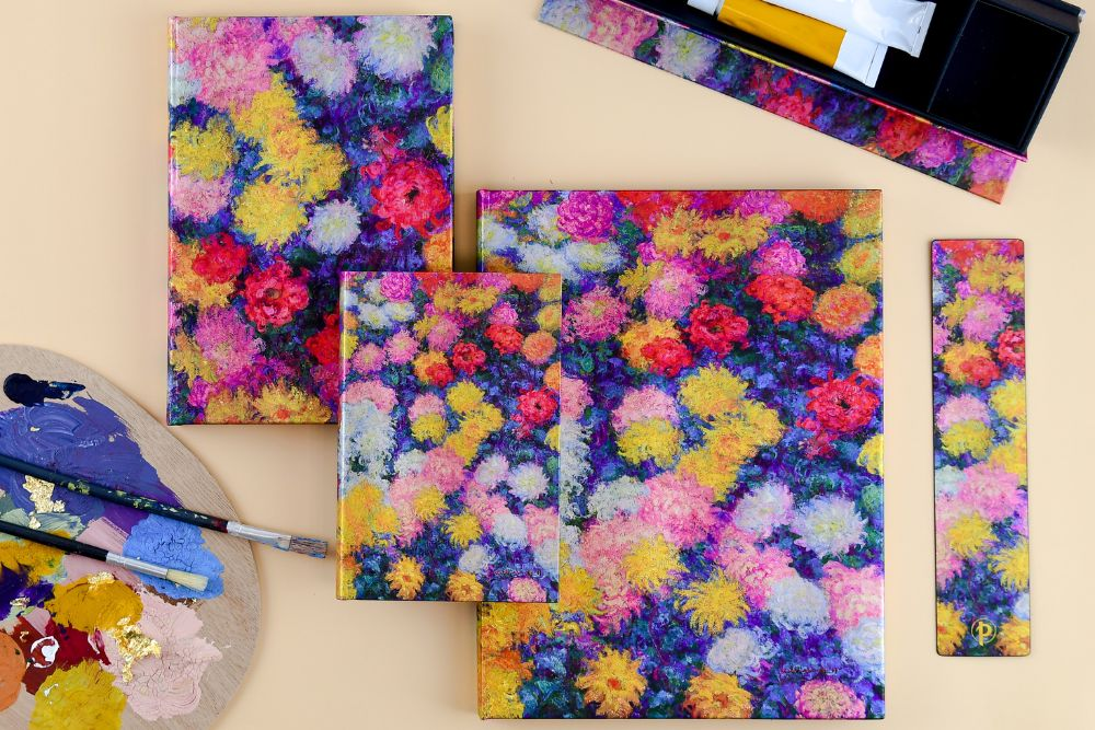 Paperblanks Monet's Chrysanthemums Sert Kapak 18x23 cm Çizgisiz Defter PB9713-6