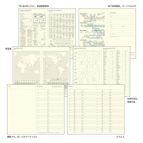 Midori 2024 Handbook PRD Slim Weekly Vertical Star Pattern