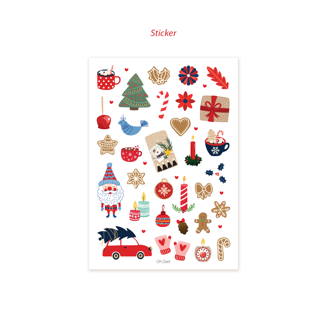 Oh Deer! Sticker, Washi Bant ve Kesme Süsleme Seti