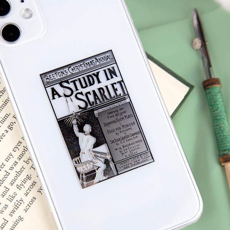 Wearingeul Book Cover Metal Sticker - A Study in Scarlet