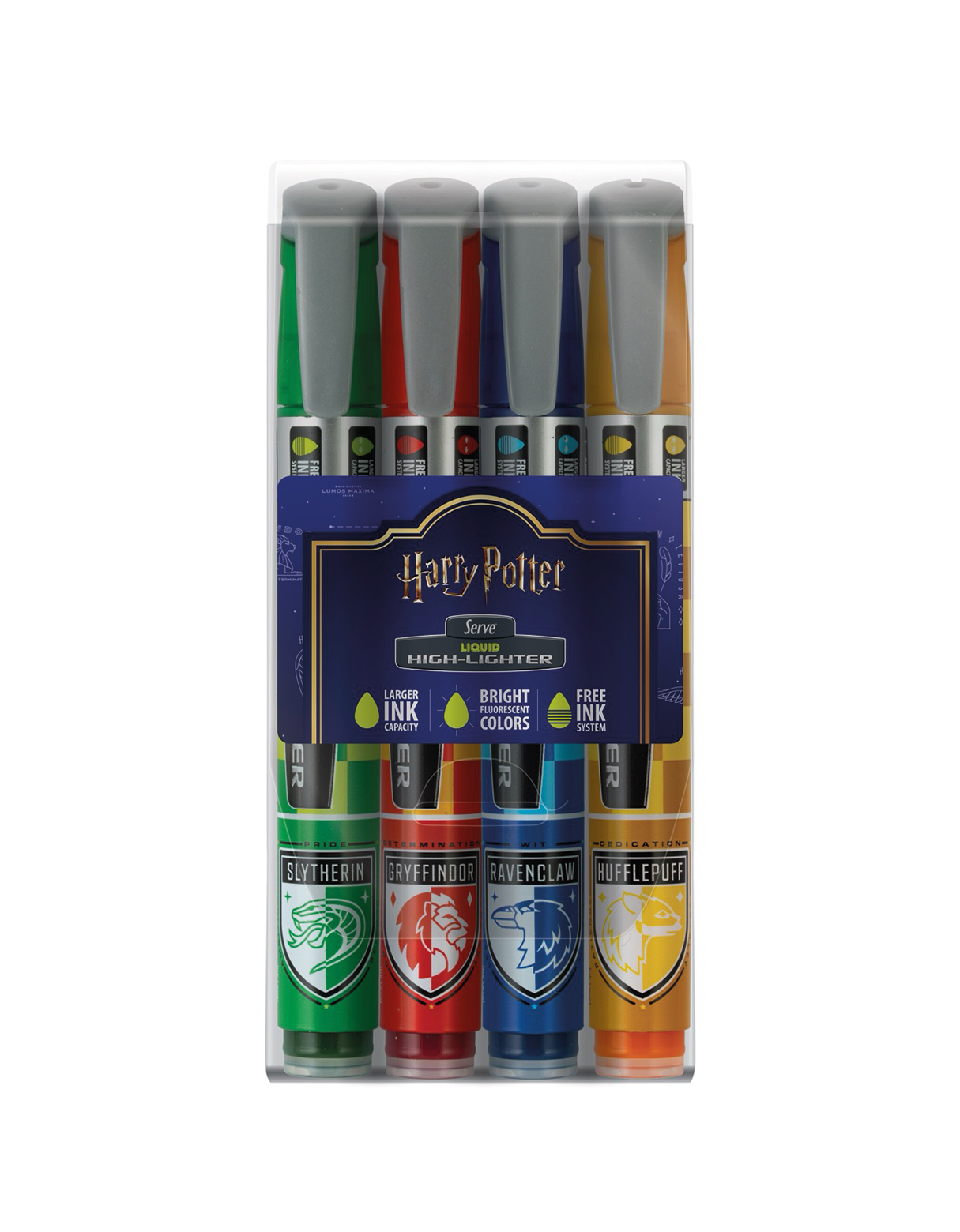 Serve Harry Potter 4'lü Damalı Fosforlu Kalem Seti 