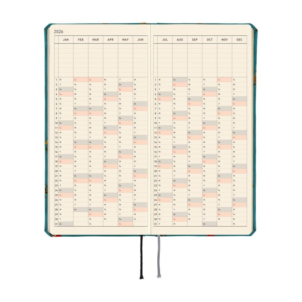 Hobonichi Ajanda Techo Weeks - English - Bow & Tie: In the Forest - 2026 Jan Start