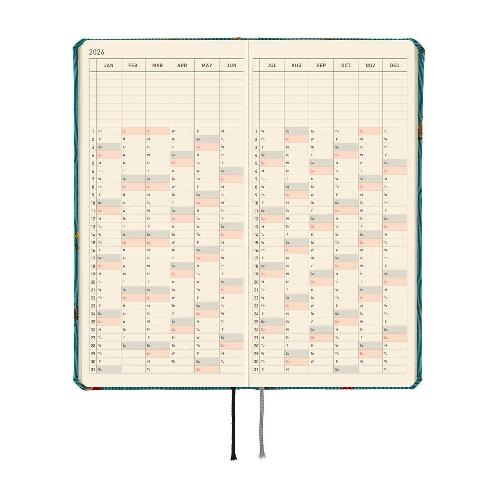 Hobonichi Ajanda Techo Weeks - English - Bow & Tie: In the Forest - 2026 Jan Start