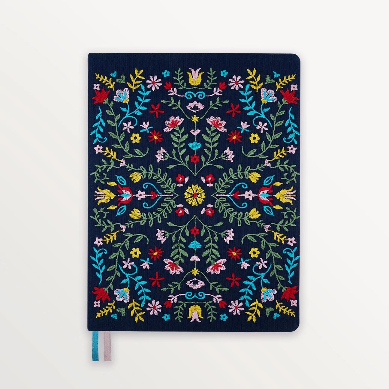 EPISODE NAVY FOLK EMBROIDERED XL NOTEBOOK