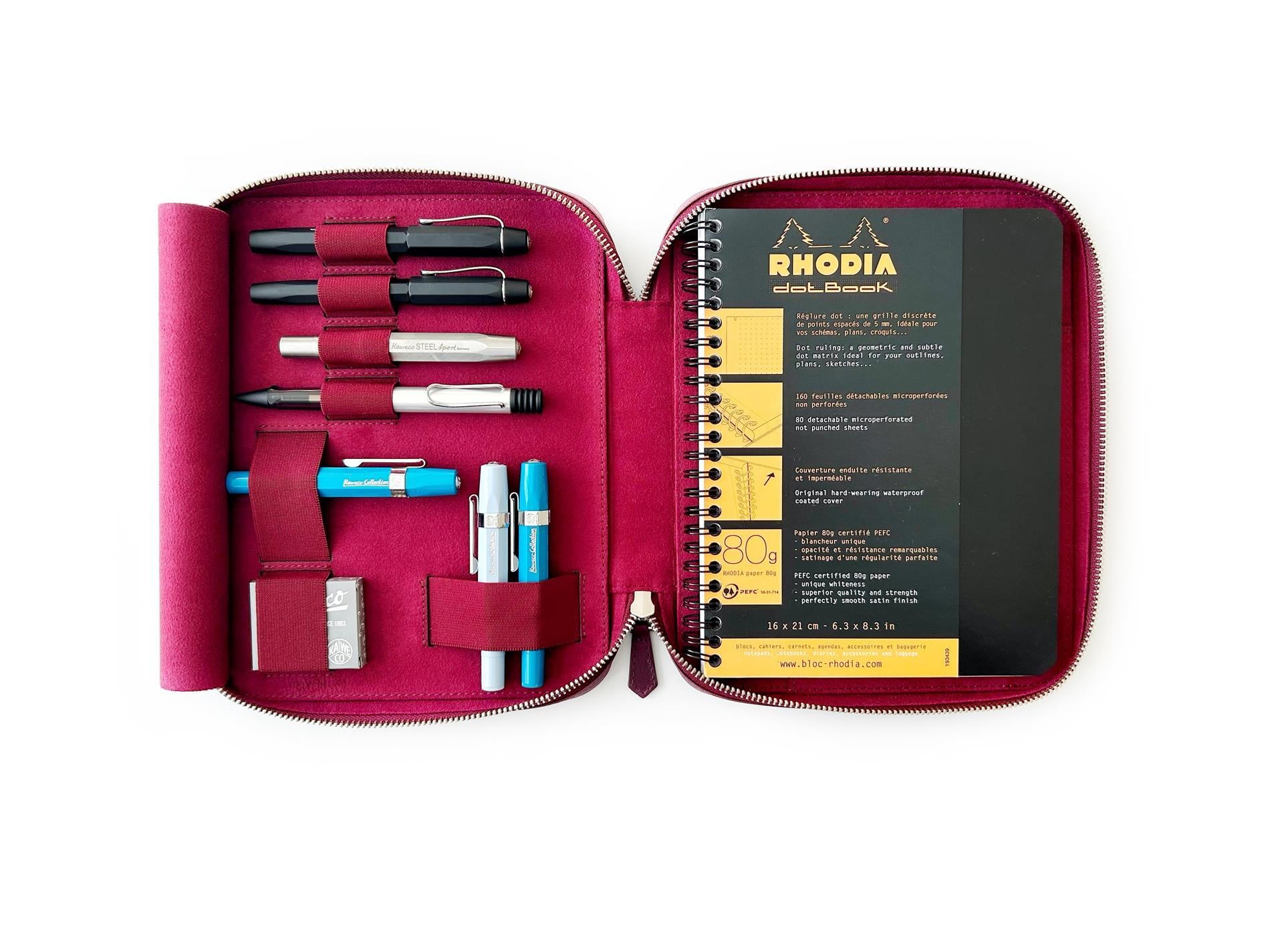 Eng Leather Dark Black Violet A5 Ebatlı Organizer