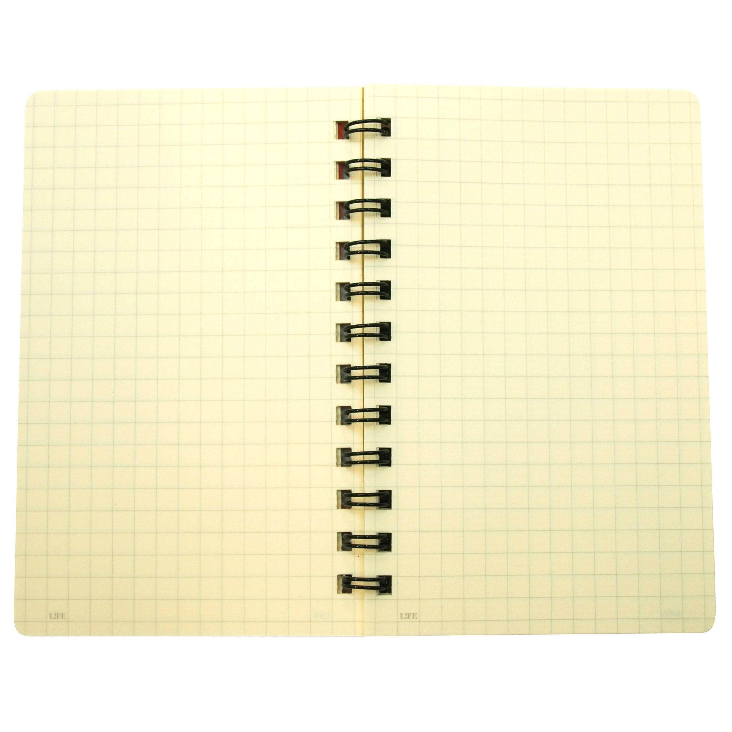 Life Noble Japon Dolma Kalem Uyumlu Mini Telli Defter A7 Kareli N70