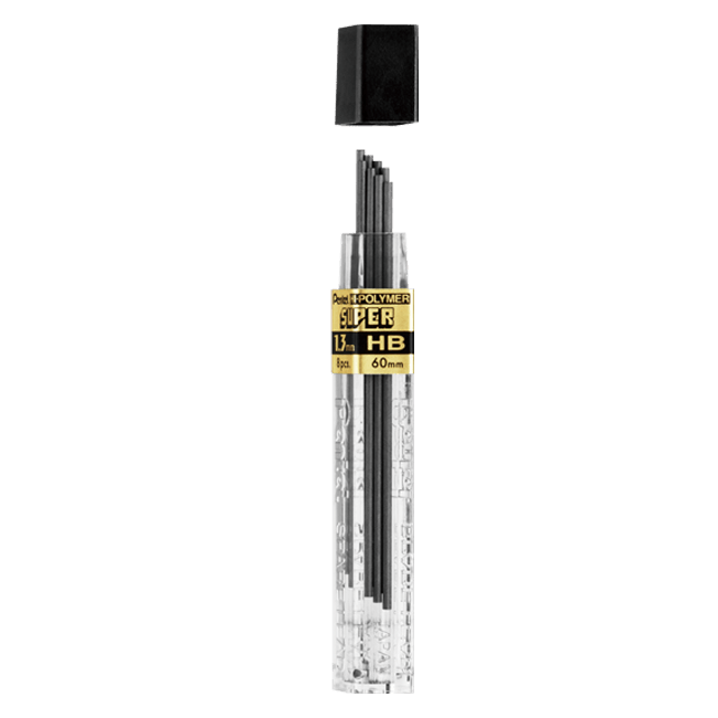 Pentel Hi-Polymer Super 1.3 mm B 8'li Kalem Ucu