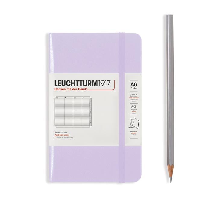 Leuchtturm1917 Sert Kapak 100 gr. Kağıt A6  Adres Defteri Lilac 370361