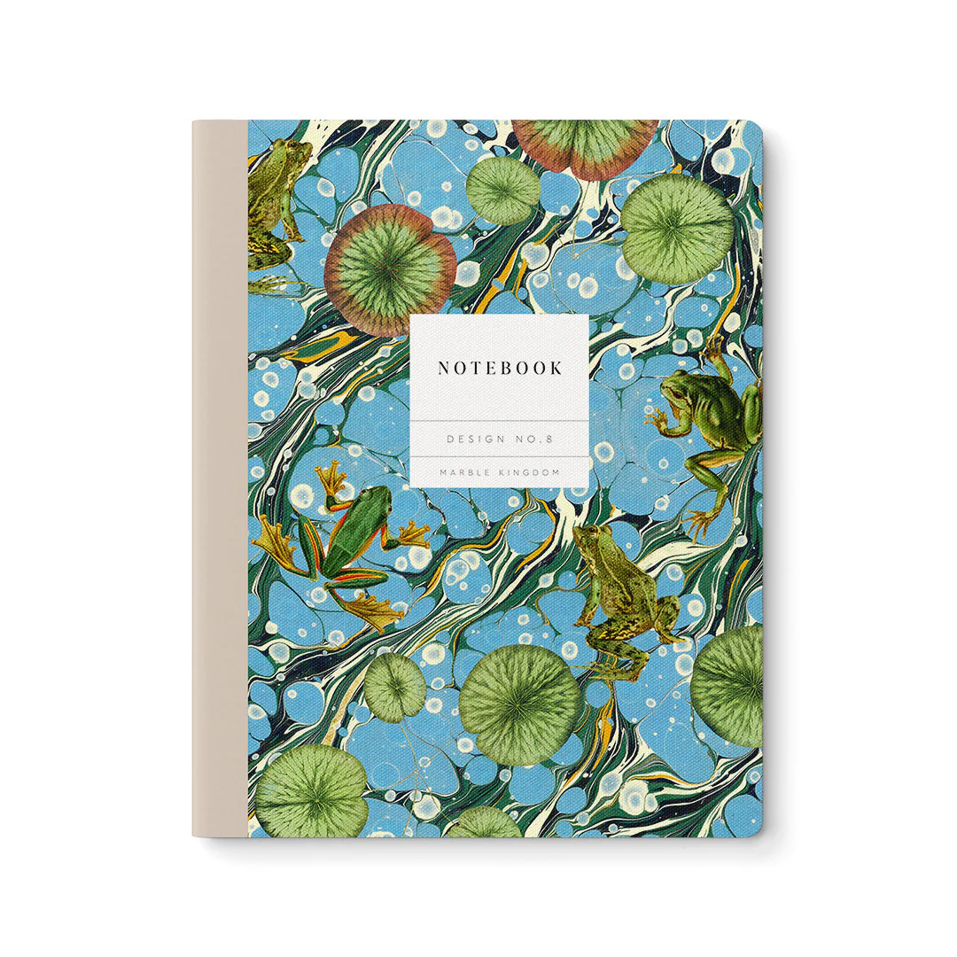 Ohh Deer Kaleido Tasarımı 8X10 64 Sayfa İnce Kapak Çizgili Defter Marble Pond Life Exercise Book 12218