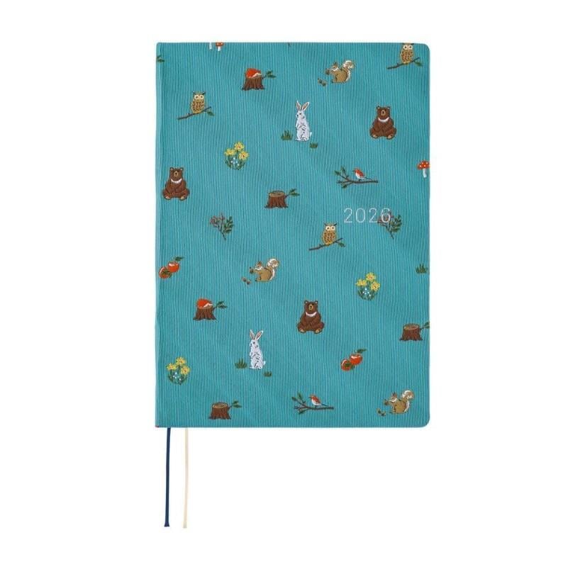 Hobonichi  Ajanda Techo HON - A5 English - Bow & Tie: In the Forest - 2026 Jan Start