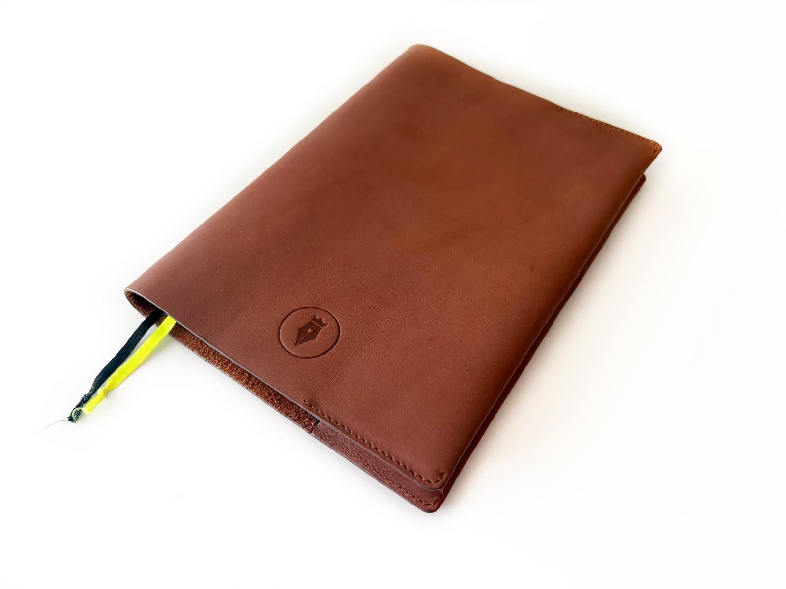 Eng Leather A5 Ebatlı Hakiki Deri Defter Kılıfı - Toffee Brown