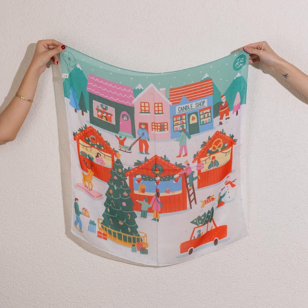 Candle and Friends x To's With Us Christmas Collection Yeni Yıl Fular