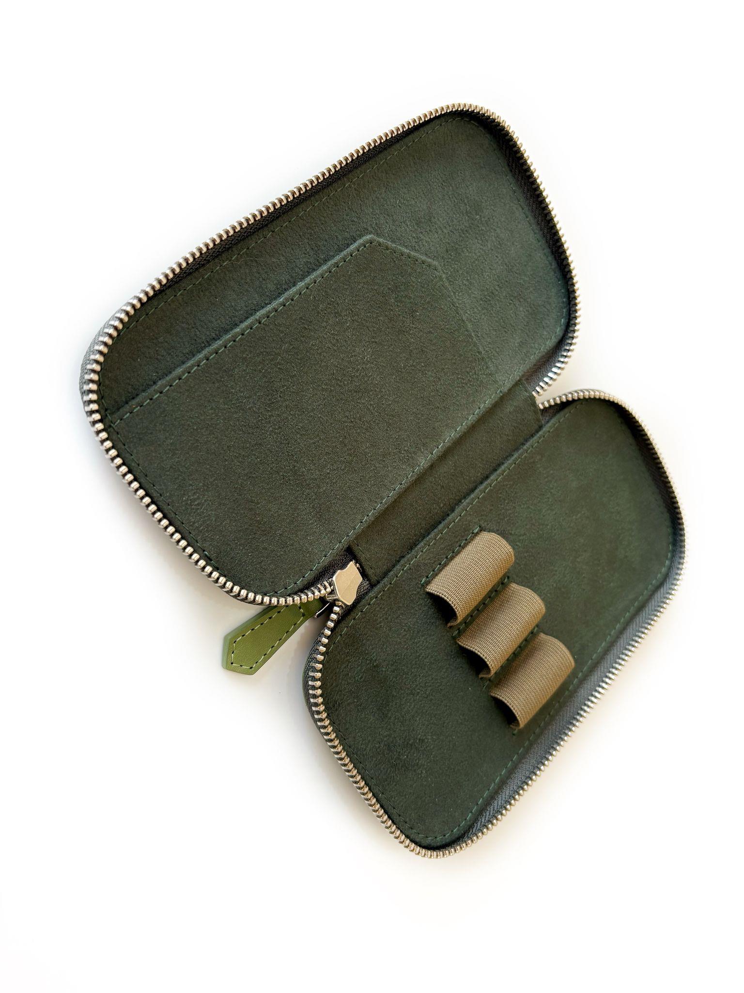 Eng Leather 3'lü  Deri Kalem Kılıfı  Sping Green