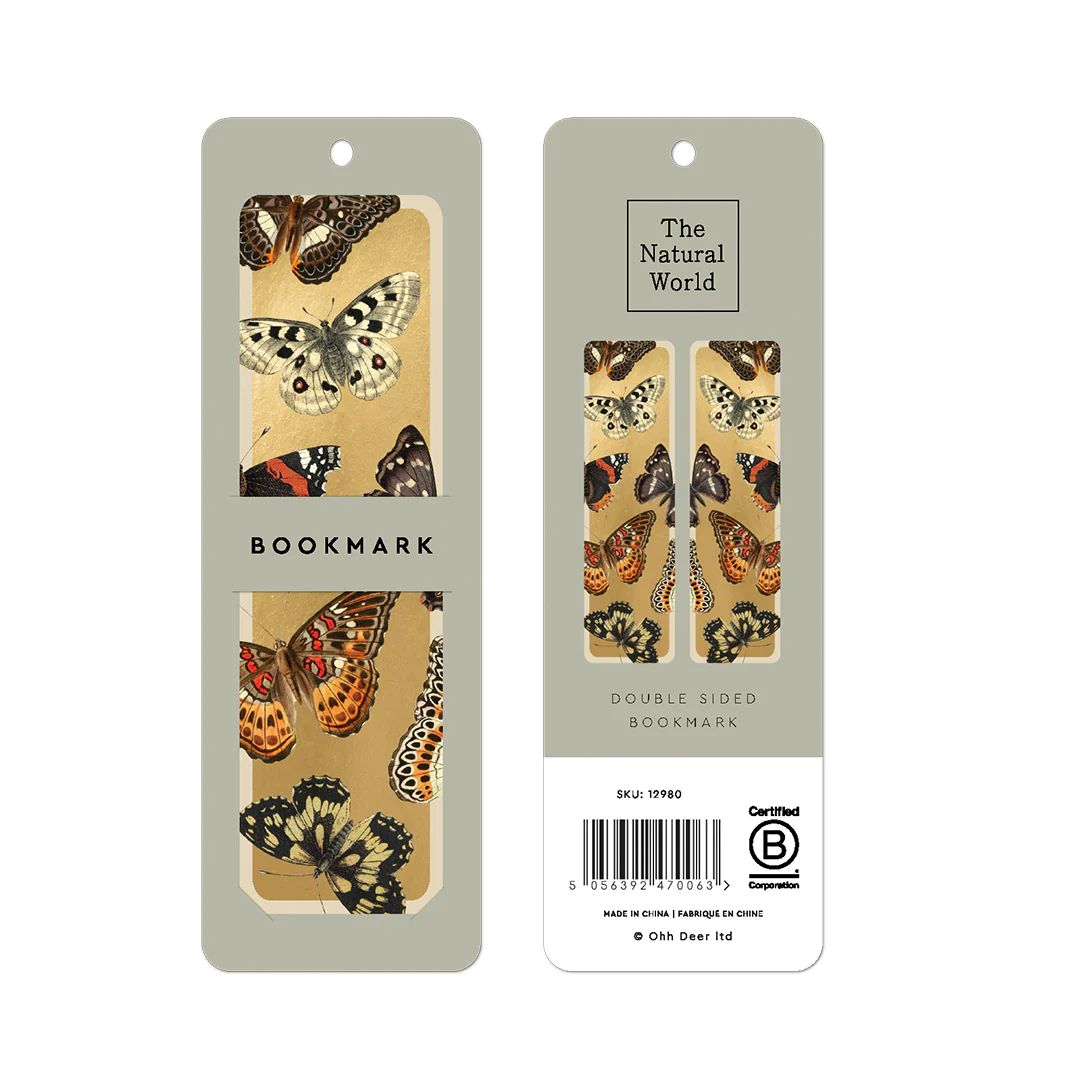 Ohh Deer Kaleido Tasarımı Premium Kitap Ayracı Natural World Butterfly 12980