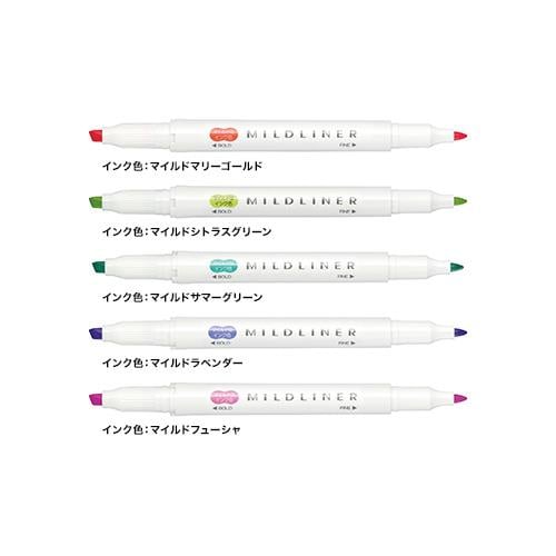 Zebra Mildliner Çift Taraflı Fırça Uçlu Işaretleme Kalemi 5li Set  5C-HC-N SET