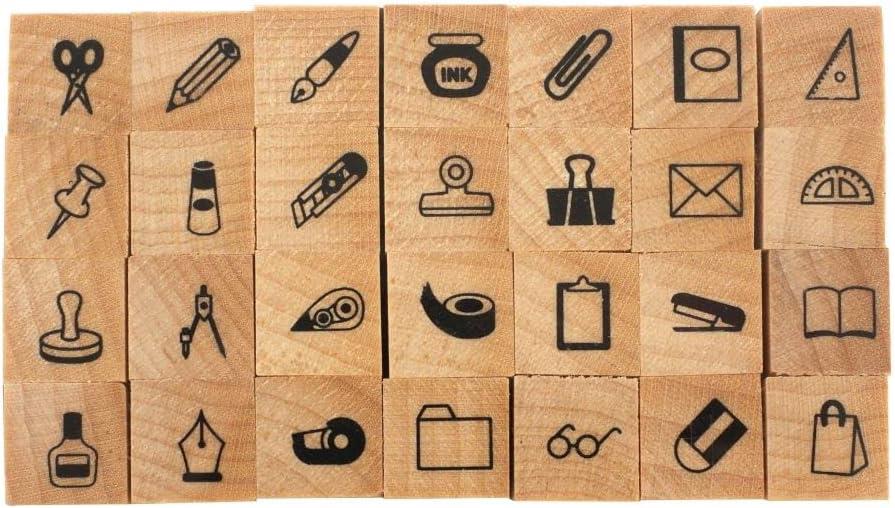 Kodomo No Kao Petit Moji Stamp Set  28'li Damga Seti Stationery
