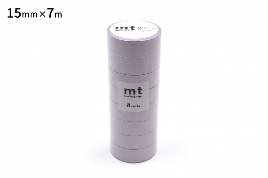 Kamo-i Masking Washi Tape 15mm×7m×8 Rolls Pastel Lavender