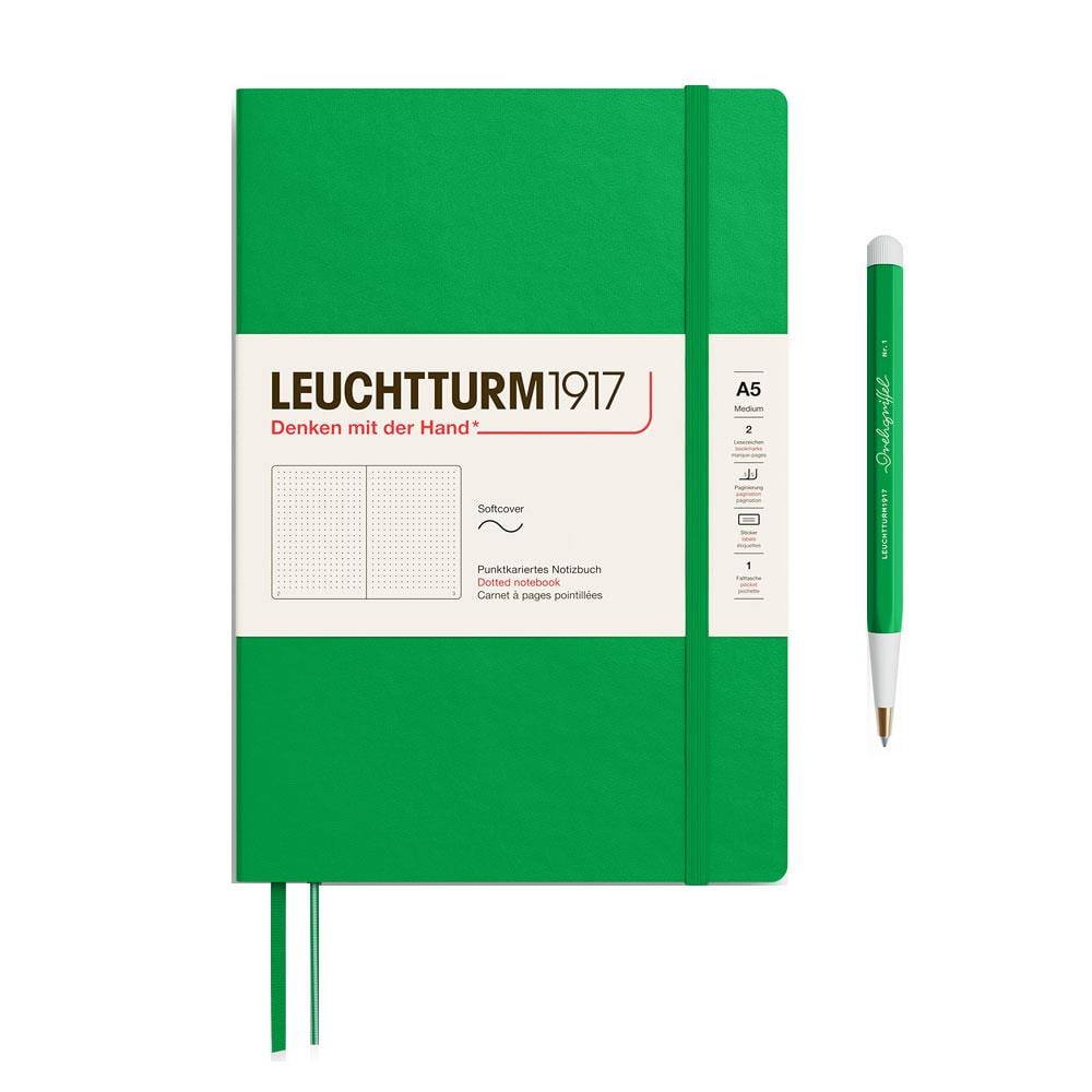 Leuchtturm1917 2025 Colors Orta Boy (A5), Yumuşak Kapak, 123 Sayfa, Çizgisiz Defter Spring Leaf 372208