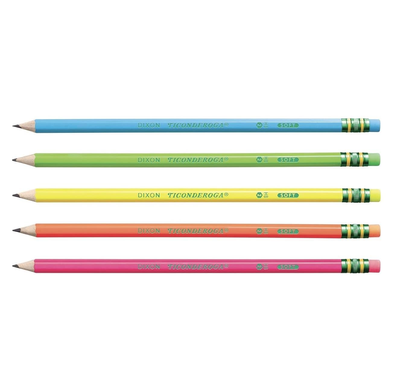  Dixon Ticonderoga The World's Best Pencil Neon New 10'lu Kurşun Kalem 