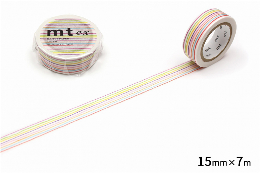 Kamo-i Masking Washi Tape 15mm×7m Ex-Colored Pencils Border