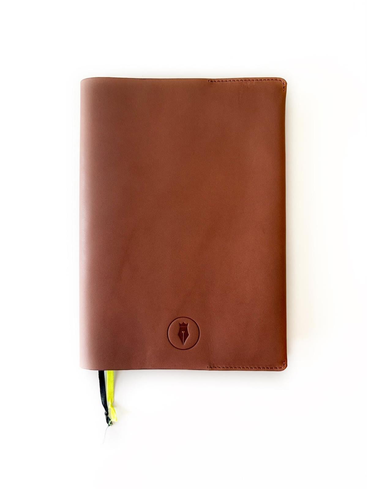 Eng Leather A5 Ebatlı Hakiki Deri Defter Kılıfı - Toffee Brown