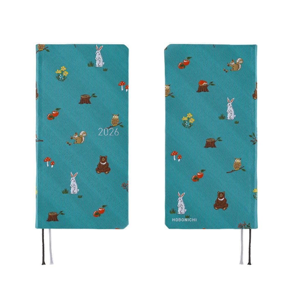 Hobonichi Ajanda Techo Weeks - English - Bow & Tie: In the Forest - 2026 Jan Start